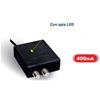 ALIMENTATORE ANTENNA MT100 1 USCITA 12V 400MA CON CONNETTORI A F E VERSIONE SLIM